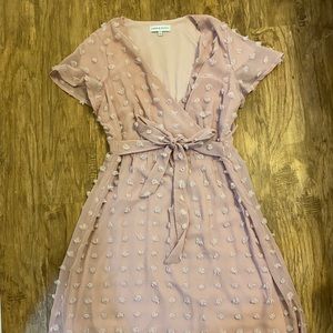 Piper & Scoot Pink Swiss Dot Dress